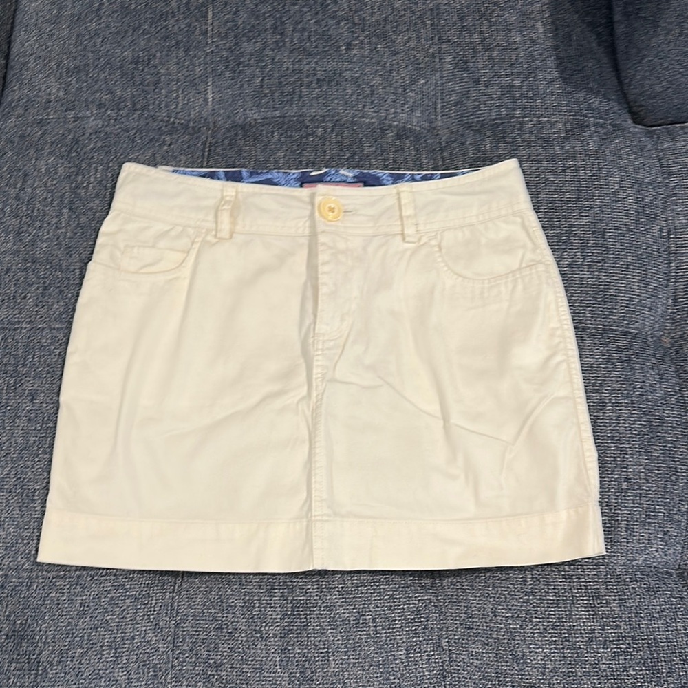 Vineyard Vines Cream Mini Skirt